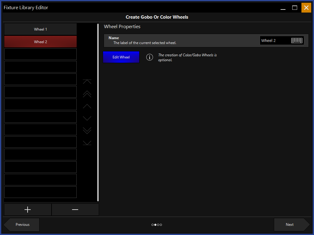 Редактирование колеса в библиотеке приборов в ONYX