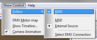 Активация приема DMX в MSD 