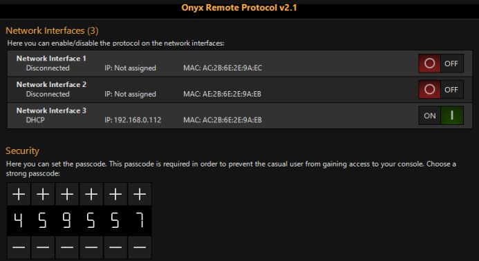 Настройка ONYX Remote для удаленного управления консолью