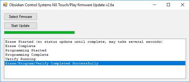 Прошивка на NX Touch обновлена