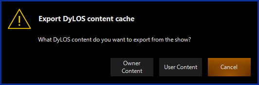 Экспорт контента в DyLOS