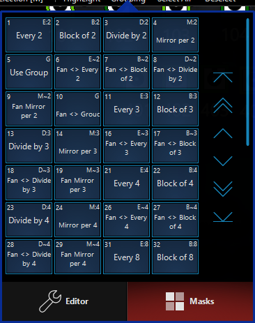 Использование прописанных масок в Grouping Tools в ONYX