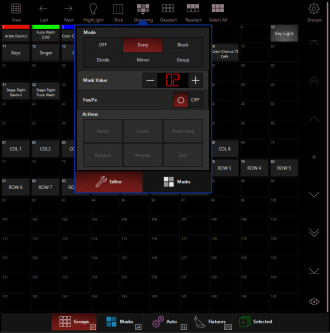 Окно Grouping Tools в интерфейсе ONYX